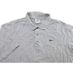 Lacoste Shirt Men's Size 9 4XL Tennis Solid Gray Sport Casual Preppy Pique Polo